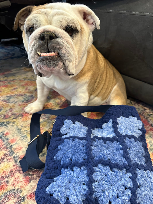 Blue Granny Square Shoulder bag